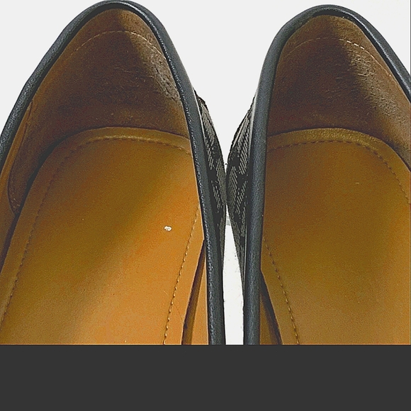 Firm$$ Coach Black Monogram Flats with Silver Bit Detail 'Olive' A01918 - Picture 6 of 10